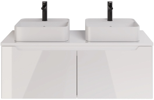 Dreja Тумба под раковину W 125 подвесная белая – фотография-2